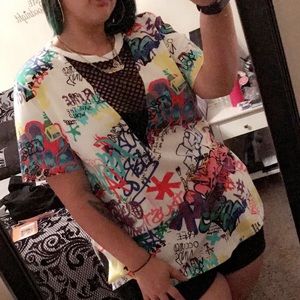 Forever 21 Graffiti Top